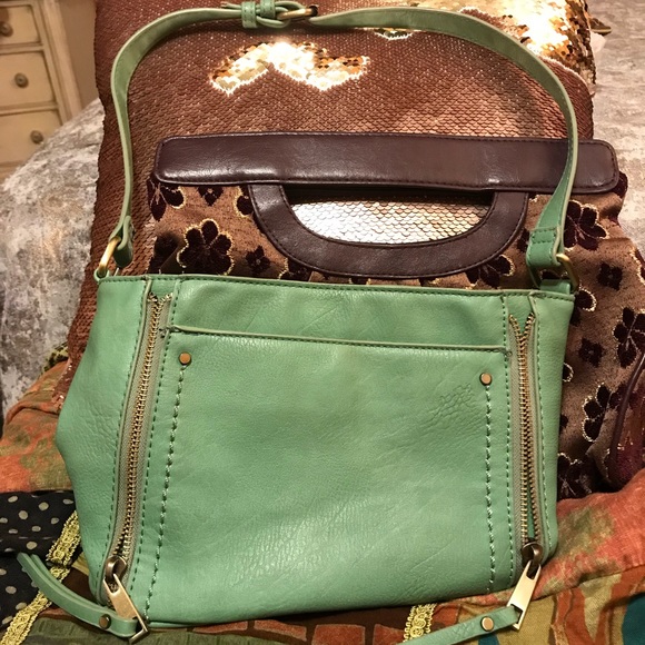 MMS Design Studio Handbags - MMS design studio mint green faux leather purse